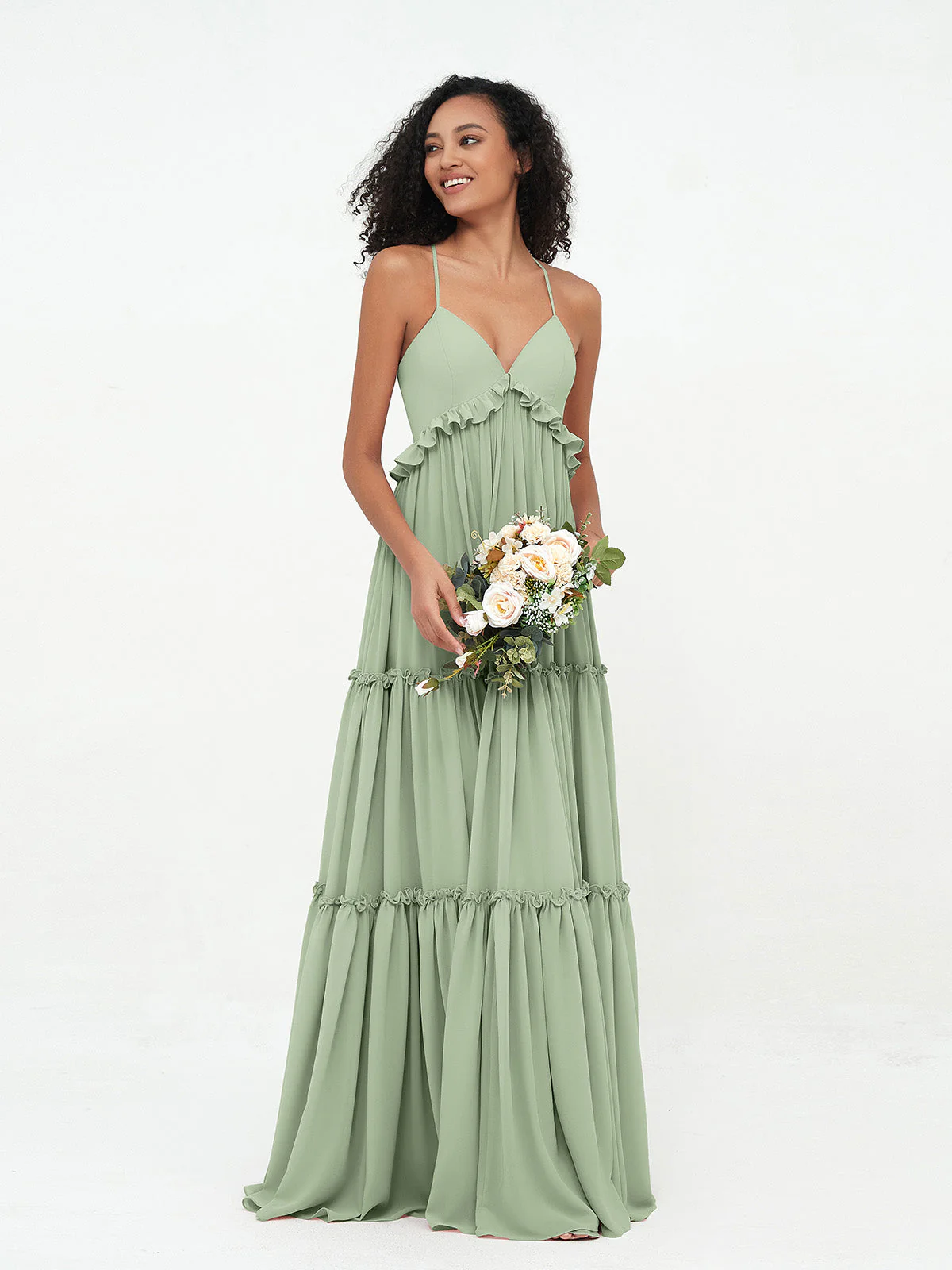 Deep Sweetheart Neck Empire Boho Dresses Clearance - Image 5