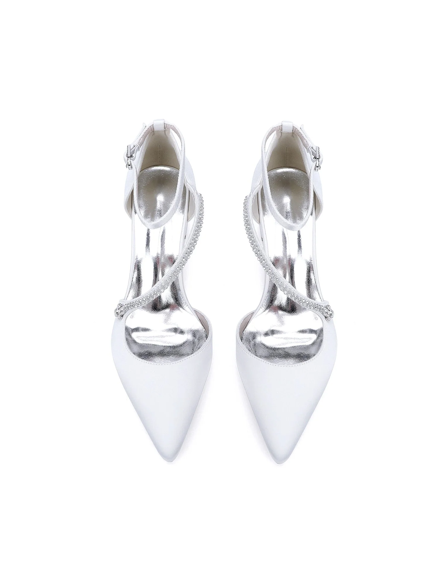 Women's Rhinestone Pointed Toe Block Heels - Image 4